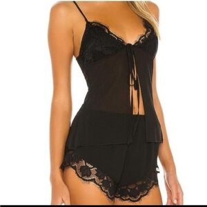 Revolve Valina Cami Black MAJORELLE Sheer Lingerie